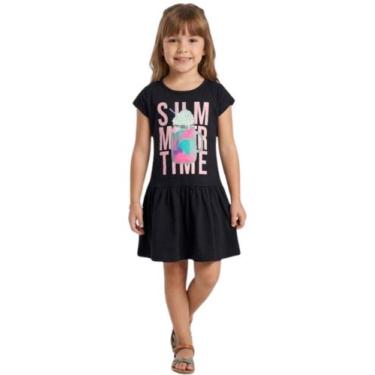 Imagem de Vestido Infantil Menina Summer Time com Babado GKS, 10, Preto