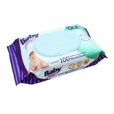 Imagem de Lenço Umedecido Baby Free Com 100un Toalha Umedecida Bebê QualyBless -