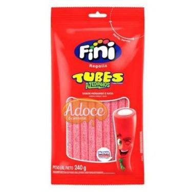 Imagem de Bala fini tubes 240g, MORANGO ÁCIDO