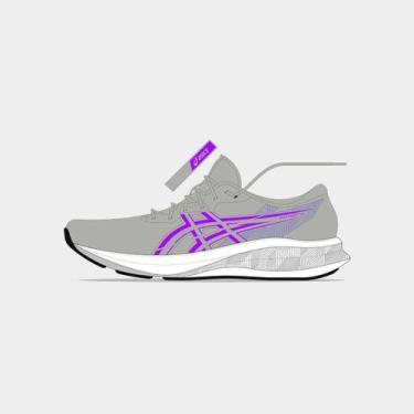 Imagem de Tênis Asics Patriot 14 Feminino, Cinza, Roxo, 39
