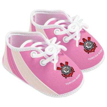 Imagem de Chuteira Bebê Corinthians Rosa Oficial - Torcida Baby, P