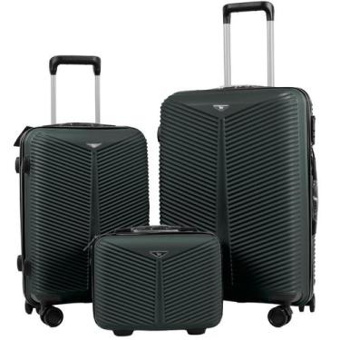 Imagem de Kit 3 Mala Polipropileno + Frasqueira De Viagem 14 20 24 "Polegadas 10