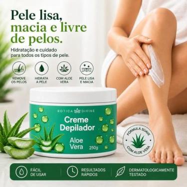 Imagem de Creme Depilatório Corporal Creme Depilador Aloe Vera 250g Indolor Pele