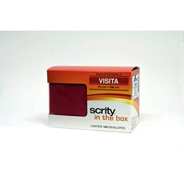 Imagem de Envelope Visita Colorido 72x108 Vermelho Toquio 80g - Pacote com 100, Scrity, CCP 450.17, Vermelha, 72X108