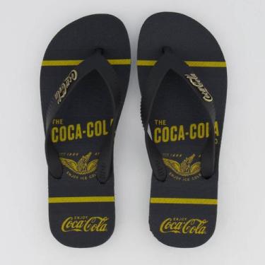 Imagem de Chinelo Coca Cola Vintage Canvas Preto - Coca-Cola