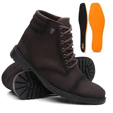 Imagem de Bota Coturno Masculino Casual Conforto Cano Médio - Café/44