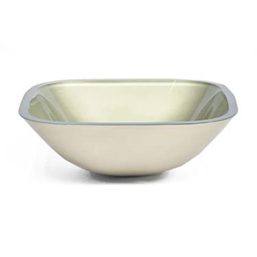 Imagem de CUBA DE VIDRO QUADRADA 35CM CHAMPANHE