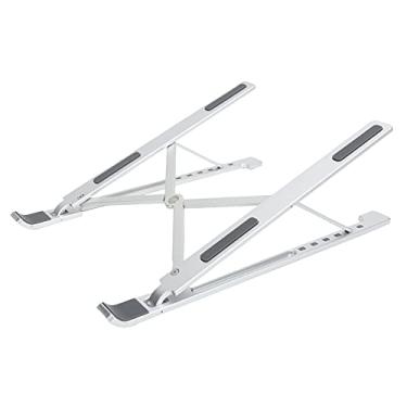 Imagem de Suporte de notebook, base de suporte de notebook multifuncional conveniente ajuste de altura dobrável para uso diário para escritório para viagens