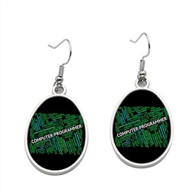Imagem de Computer Programmer Represents Software Engineer and Communicati Brinco – Brincos pendentes para meninas – Presente de festa de aniversário dos namorados