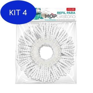 Imagem de Kit 4 Refil de Microfibra para MOP Giratório - RMOP8210