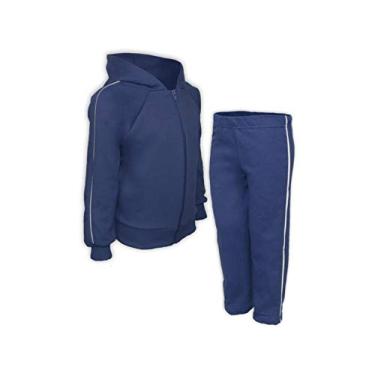 Imagem de Conjunto Moletom Juvenil Azul Marinho Tamanho 14