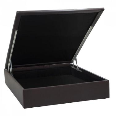 Imagem de Base Baú Physical Corino Casal 138x188x39cm Ortobom Marrom