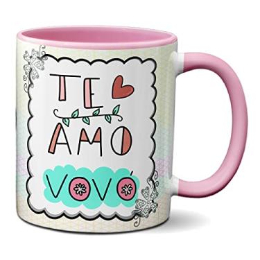 Imagem de Caneca Dia Dos Avós Presente Te Amo Vovó 2x Mãe Amor (Rosa)