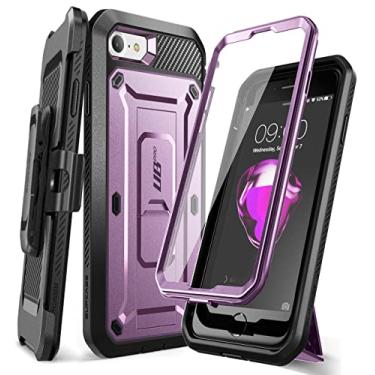 Imagem de SUPCASE Capa para iPhone SE 3ª Geração/iPhone SE 2ª Geração/iPhone 7/iPhone 8 (Unicorn Beetle Pro), com protetor de tela e suporte e coldre para Apple iPhone SE, roxo