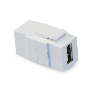 Imagem de Leviton Conector USB QuickPort 40835-W, alimentado, branco