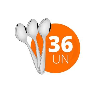 Imagem de KIT - 36 Colheres de Sobremesa Luxo Laguna em Aço Inox CSITOP - Tramontina