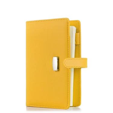 Imagem de A6/A7 Caderno de Negócios Couro Macio Folha Solta Agenda Planejador Organizador Diário de Viagem/Plano Diário Material de Escritório,amarelo,A6