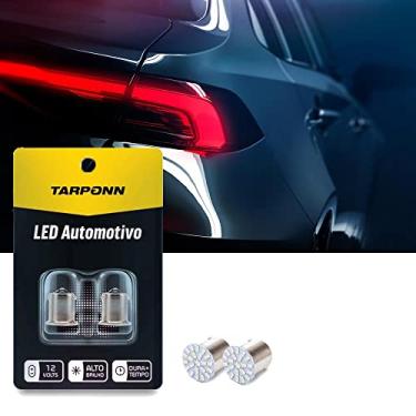 Imagem de Par Lâmpada Led Ré Traseira Freio Ba15s 22 Led Amarela