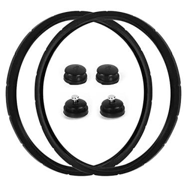 Imagem de Anel de vedação de canner de pressão 09905 kit automático de ventilação de ar/sobrepressão substitui Presto Parts 85141 - Serve nos modelos de canner de pressão Presto: 01/C13, 01/C17, 01/C22, 01/CAA12H, 01/CAA20H, (2 peças)