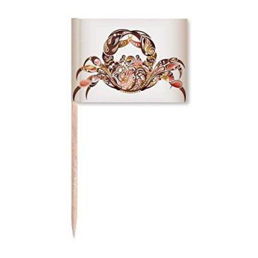 Imagem de Design de padrão de caranguejo, bandeiras de palito, decoração de festa