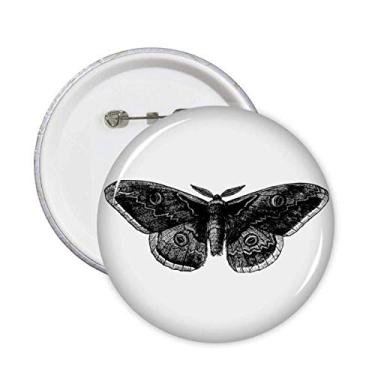Imagem de Pipa de borboleta preta Art Deco presente alfinetes da moda emblema botão decoração acessório 5 peças