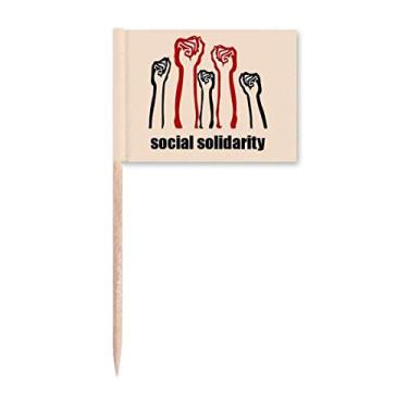 Imagem de Unity Strength Solidarity Combine bandeiras de palito de dente marcador Topper Decoração de festa