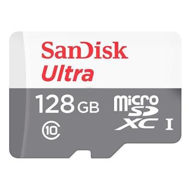 Imagem de Cartão de Memória Micro sd de 128GB SanDisk Ultra msdxc uhs-i - Branco