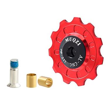 Imagem de Almencla 11T-17T Alumínio Cerâmico Roda Jockey Roda Desviador Traseiro Polia , 11T Vermelho