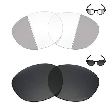 Imagem de 2 pares de lentes de reposição para óculos de sol Oakley Latch da Mryok+ - cinza eclipse fotocromático/Stealth preto