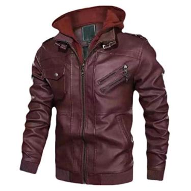 jaqueta casual zíper feminina pu couro com capuz