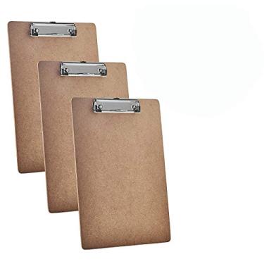 Imagem de Acrimet Clipboard Tamanho A4 (13 polegadas x 9 1/16 polegadas) Clipe de perfil baixo (hardboard) (pacote com 3)