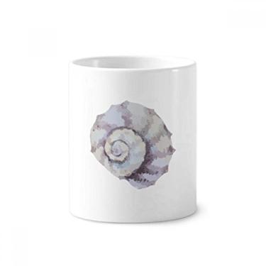 Imagem de Suporte de caneta com ilustração de caracol da vida marinha colorida com suporte de cerâmica, copo lápis