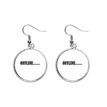 Imagem de Brincos femininos elegantes de personagens off-line com pingente de prata