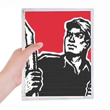 Imagem de Caneta Book Hat Red Patriotic Notebook Folhas Soltas Diário Recarregável Diário Papelaria