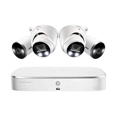 Imagem de Lorex 4K Ultra HD de 8 canais Fusão 2TB Sistema NVR com 2xE892DD Dome e 2xE892AB bala inteligente Dissuasão 4K câmeras IP, 150ft Night Vision, CNV, Áudio, Lorex Início