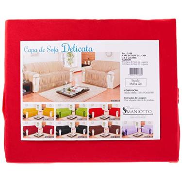 Imagem de Capa de Sofa Delicata 3 e 2 Lugares Mellindre Vermelho