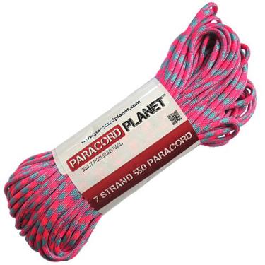 Imagem de PARACORD PLANET Mil-Spec Grau Comercial 250 kg Tipo III Nylon Paracord de Duas Cores (Algodão Doce, 1,5 m)