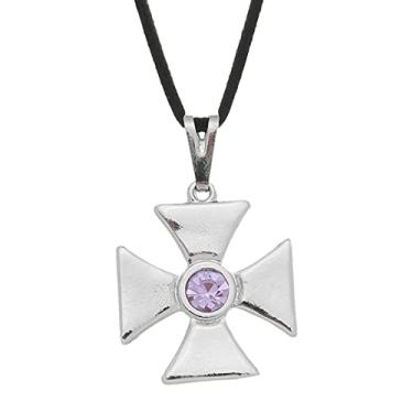 Imagem de Colar Cruz de Saint Germain 23mm - Sunshine Cristais Cor:Prata