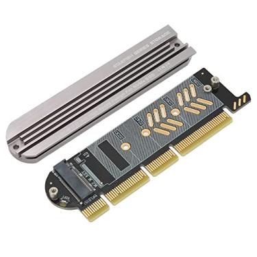 Imagem de M.2 NVMe SSD para PCIe Adapter, PCIe 4.0 M.2 PCIe Adapter Card, Liga de Alumínio Plug and Play PCI Express 4.0 X16 Card