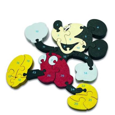 Imagem de Quebra Cabeça De Madeira Mickey Disney 26 Peças - Toy Mix