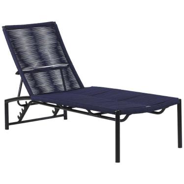 Imagem de Espreguiçadeira Tokyo Alumínio Corda Náutica Regulagem Trama