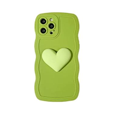 Imagem de Capa de telefone onda de silicone com coração de cor doce para Samsung Galaxy A71 A51 A31 A21 A11 A10 A20 A30 A50 A7 2018 A13 Lite 4G Capa mole, verde, para A04S