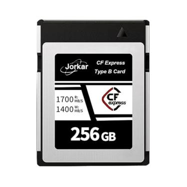 Imagem de Jorkar 256GB CFexpress Tipo B Cartão de Memória, até 1700MB/s, RAW 8K 4K Fotos e Vídeos para Câmeras Nikon Z6/Z7/Z8/D6, Canon EOS-1DXMark III/EOS-R5, Panasonic S1/S1R, DJI Ronin 4D