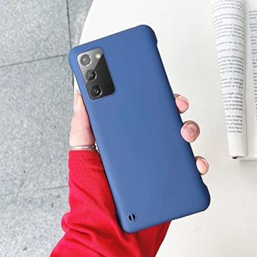 Imagem de Capa de telefone fina sem moldura para Samsung Galaxy S23 S22 S21 S20 FE S10 S9 Plus Note 20 Ultra 10 Plus 9 Capa de plástico rígido fosco, azul, para Samsung Note 9