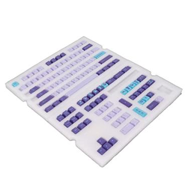Imagem de Raguso 128 teclas, padrão sem desbotamento, resistente, durável, teclado mecânico, 128 teclas para teclado mecânico (Vaporwave)