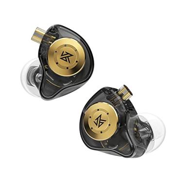 Imagem de KZ EDX Pro upgrade de fones de ouvido de circuito magnético duplo dinâmico HIFI bass in-ear monitor headphones fones de ouvido com redução de ruído esportivo (preto, com microfone)