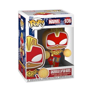 Imagem de Funko Pop 936 Gingerbread Captain Marvel Marvel Holiday, Multicolor