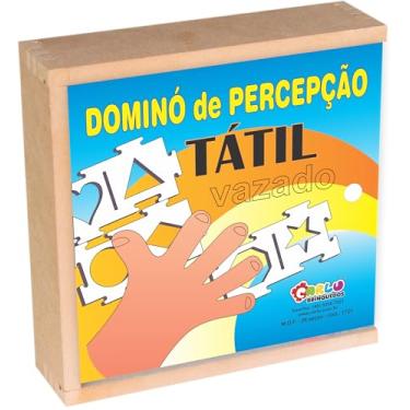 Imagem de Dominó Percepção Tátil Vazado Carlu Brinquedos