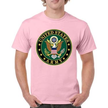 Imagem de Camiseta insígnia US Military Veteran DD 214 Patriotic Armed Forces Camiseta masculina licenciada, Rosa claro, 3G