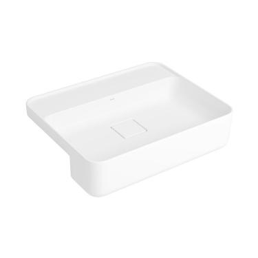 Imagem de Cuba De Semiencaixe Deca Slim 50x40 L.63050.m.17 Retangular Com Mesa Branca